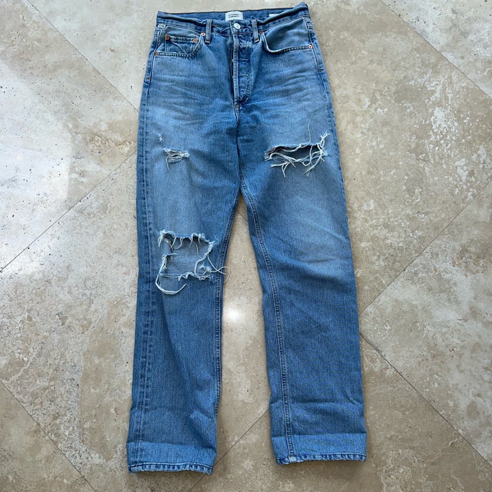 Citizens Of Humanity Blue Distressed Jeans